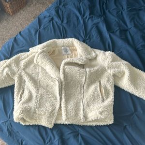 Urban Outfitters cream fluffy coat
